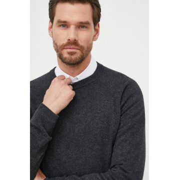 Trussardi pulover de lana barbati, culoarea gri, light