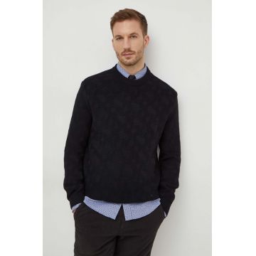 BOSS pulover de lână bărbați, culoarea negru, light 50506033
