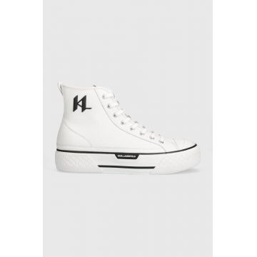 Karl Lagerfeld tenisi de piele KAMPUS MAX KL barbati, culoarea alb, KL50450 Karl Lagerfeld tenisi de piele KAMPUS MAX KL barbati, culoarea alb, KL50450