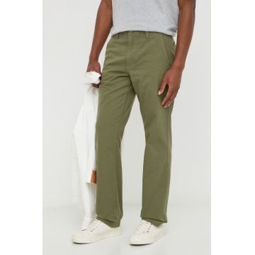 Levi's pantaloni de bumbac culoarea verde, drept