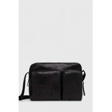 AllSaints geanta de piele culoarea negru