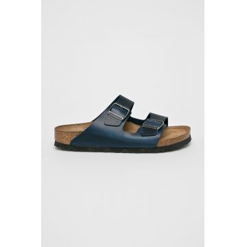 Birkenstock slapi de piele Arizona SFB culoarea albastru marin, 1013644