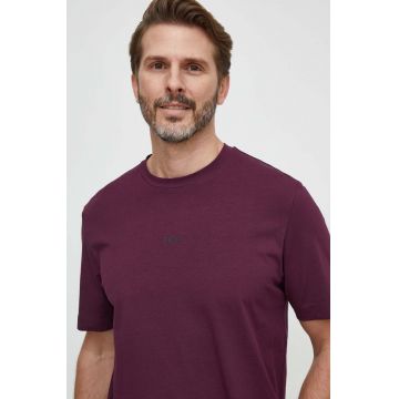 BOSS tricou BOSS ORANGE barbati, culoarea violet, neted