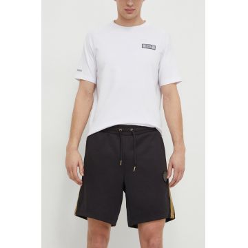 EA7 Emporio Armani pantaloni scurti barbati, culoarea negru