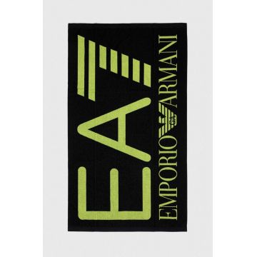 EA7 Emporio Armani prosop culoarea negru