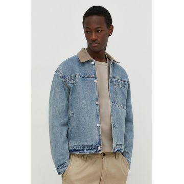Abercrombie & Fitch geacă din denim bărbați, de tranziție