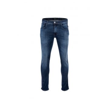 Blugi slim fit Hyperflex Anbass - Albastru inchis