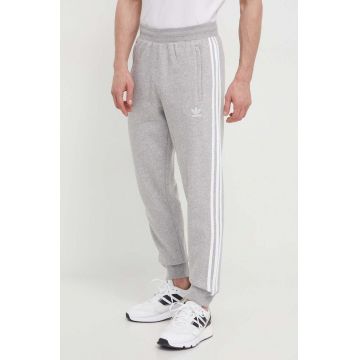 adidas Originals pantaloni de trening 3-Stripes Pant culoarea gri, melanj, IM9318