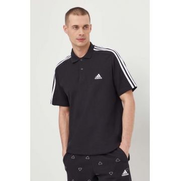 adidas polo de bumbac culoarea negru, cu imprimeu  IC9310