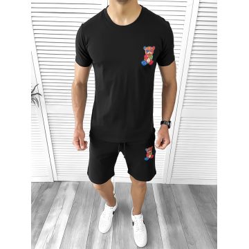 Pantaloni scurti de trening negri 10591 P19-2.1