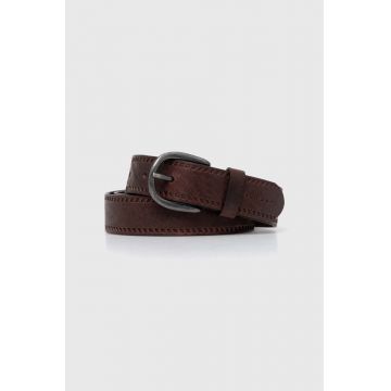 Sisley curea de piele barbati, culoarea maro