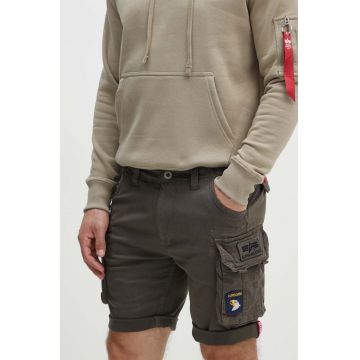 Alpha Industries pantaloni scurți bărbați, culoarea verde