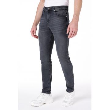 Blugi slim fit cu detalii cu aspect deteriorat