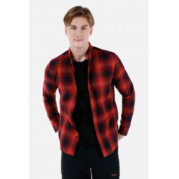 Camasa cu model in carouri - Rosu/Negru