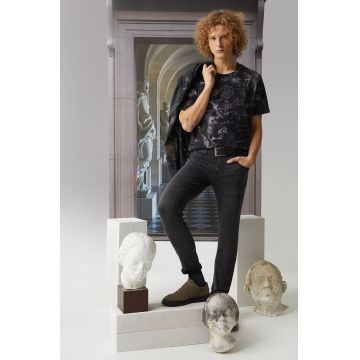 Medicine tricou din bumbac culoarea negru, cu imprimeu