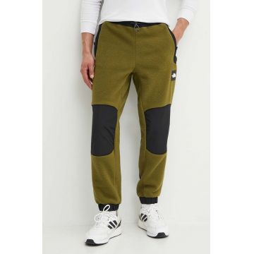 The North Face pantaloni de trening M Fleeski Y2K Pant culoarea verde, cu model, NF0A879MPIB1