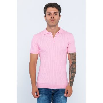 Tricou polo elastic