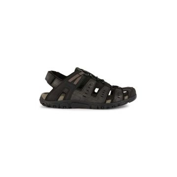 Geox sandale UOMO SANDAL STRADA barbati, culoarea negru, U4524C 000ME C9999