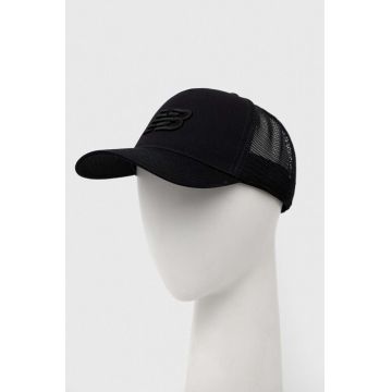 New Balance șapcă LAH01001BKK culoarea negru, cu imprimeu