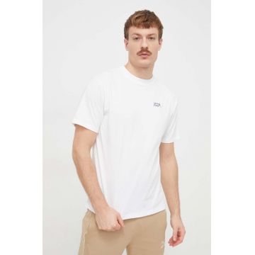 Puma tricou din bumbac bărbați, culoarea alb, uni 624772