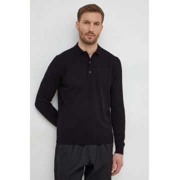 Sisley pulover barbati, culoarea negru, light