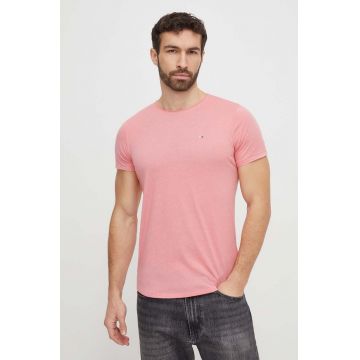 Tommy Jeans tricou culoarea roz, uni DM0DM09586