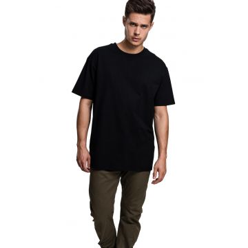Tricou supradimensionat cu maneci cazute - Negru