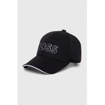 BOSS Green șapcă culoarea negru, cu imprimeu 50496291