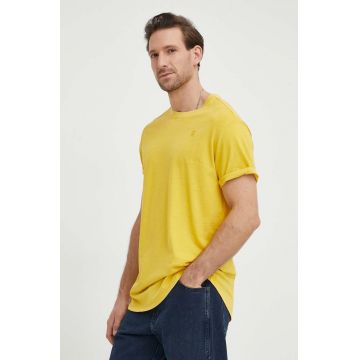 G-Star Raw tricou din bumbac x Sofi Tukker barbati, culoarea galben, neted