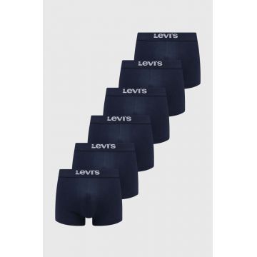 Levi's boxeri 6-pack barbati, culoarea albastru marin