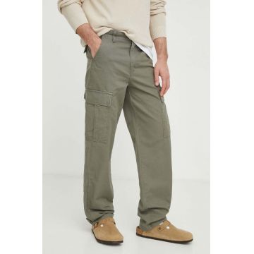 Levi's pantaloni barbati, culoarea verde, drept