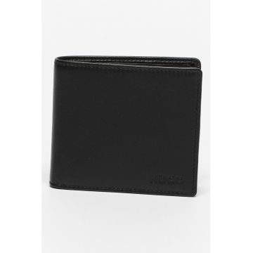 Portofel pliabil de piele Subway - Negru