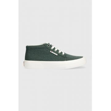 Tommy Jeans sneakers TJM MID CUT CANVAS COLOR culoarea verde, EM0EM01412 Tommy Jeans sneakers TJM MID CUT CANVAS COLOR culoarea verde, EM0EM01412