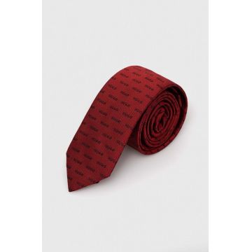 HUGO cravată de mătase culoarea roșu 50494277