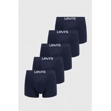 Levi's boxeri 5-pack barbati, culoarea albastru marin