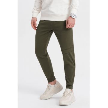Pantaloni de trening cu talie ajustabila - Verde masliniu