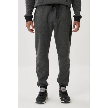 Pantaloni sport conici cu snur in talie
