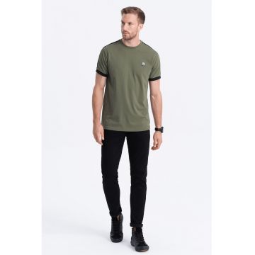 Tricou cu decolteu rotund - Kaki