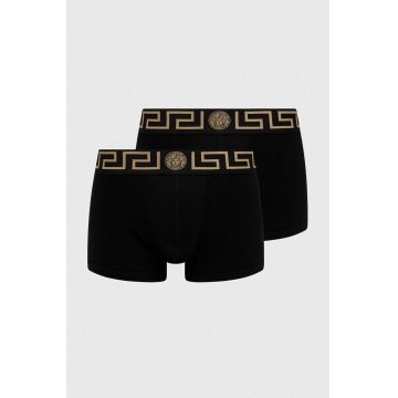 Versace boxeri 2-pack barbati, culoarea negru