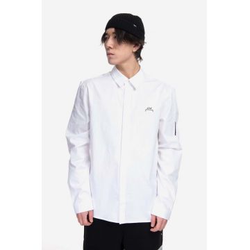 A-COLD-WALL* cămașă din bumbac Pawson Shirt bărbați, culoarea alb, cu guler clasic, regular ACWMSH078-WHITE