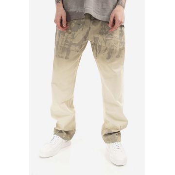 A-COLD-WALL* pantaloni Dye Tech bărbați, culoarea bej, cu guler clasic, relaxed ACWMJS004.-BONE
