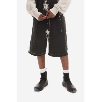 A-COLD-WALL* pantaloni scurți din bumbac Relaxed Studio Shorts culoarea negru ACWMB156-BLACK