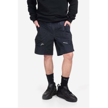 A-COLD-WALL* pantaloni scurți Irregular Dye Short bărbați, culoarea negru ACWMB183-BLACK
