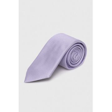 BOSS cravata de matase culoarea violet