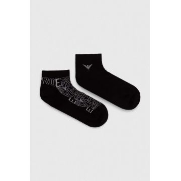Emporio Armani Underwear sosete 2-pack barbati, culoarea negru