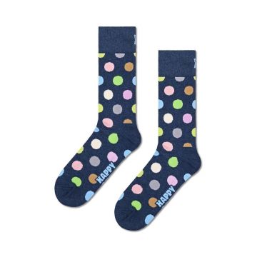 Happy Socks sosete Big Dot Sock culoarea albastru marin