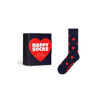 Happy Socks sosete Gift Box Heart culoarea albastru marin