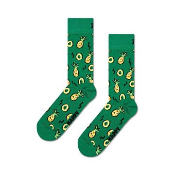 Happy Socks sosete Pineapple Sock culoarea verde