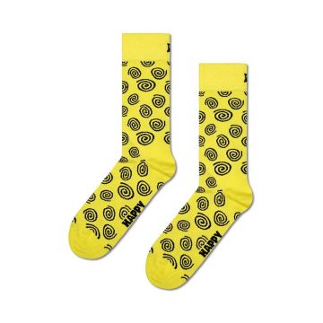 Happy Socks sosete Swirl Sock culoarea galben