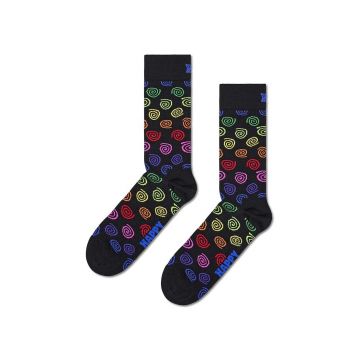 Happy Socks sosete Swirl Sock culoarea negru